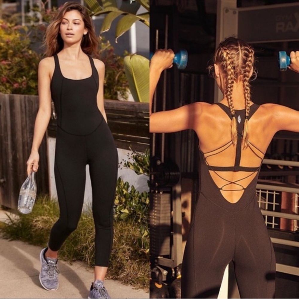 Free People x Movement Nirvana Now Onesie Black Size Large